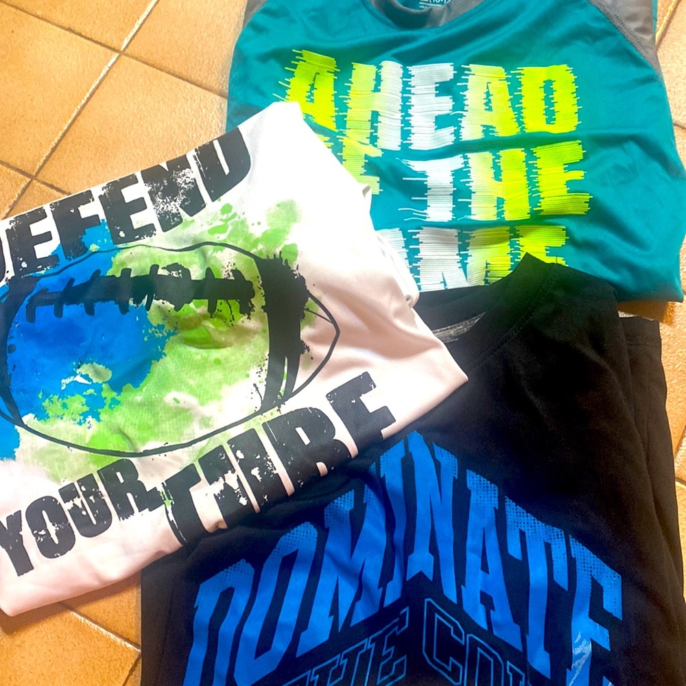 3 long sleeve drifit t shirts in boys size 10-12